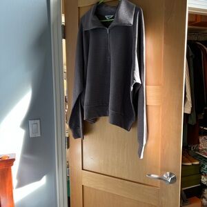 SPANX Taupe Metallic 1/4 zip